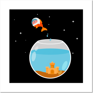 Astronaut Fish Posters and Art